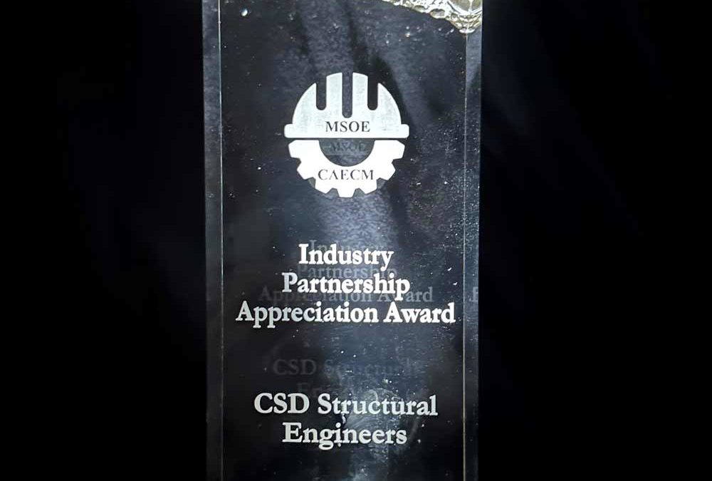 CSD Receives Industry Partnership Appreciation Award from MSOE